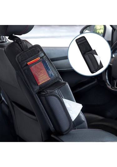 Araba Koltuğu Yan Depolama Asılı Çanta Doku Kutusu, Model: H321 Karbon Fiber Desen