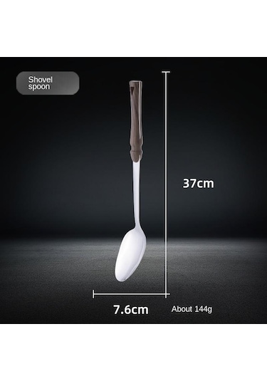 Hanyang 201 Paslanmaz Çelik Tencere Spatula Mutfak Eşyaları Spatula Çorba Kepçesi Huni Tencere Seti Altı Takım 37cmx7.6cm