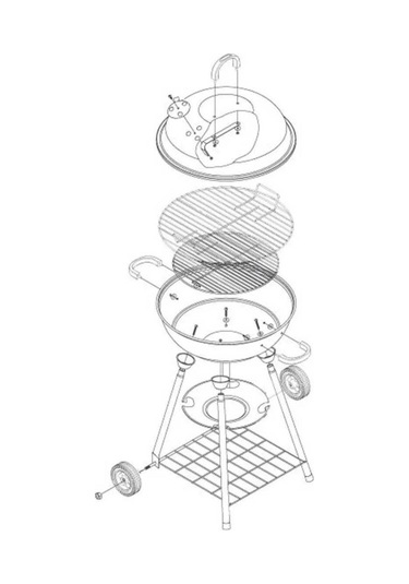 Taşınabilir Kömür Barbekü Mangal - Madfox Cook - Kırmızı/siyah - 547217 Diğer