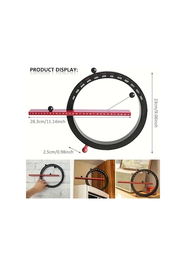 Maxaccess Manyetik Küre Saat Ve Sonsuz Duvar Takvimi - Modern Avrupa Tarzı Beyaz Ev Ofis Dekoru