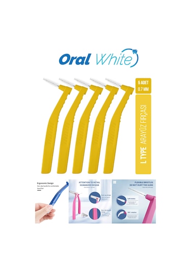 Oral White Arayüz Fırçası Sarı 0.7 Mm Cleaning Pro 5 Adet
