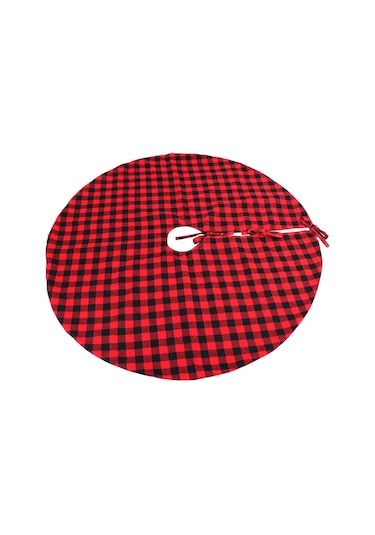 Qingmipy Noel Ağacı Eteği - Su Geçirmez Yünlü Dekorasyon Örtüsü 90cm/120cm, Beyaz/kırmızı