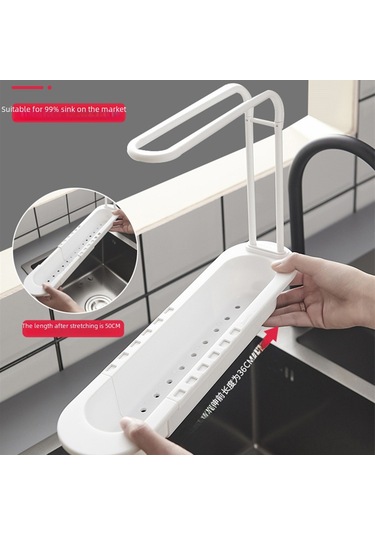 Yifomall Genişletilebilir Mutfak Su Tepsisi Sulama Sepeti, Ütü/bez Asma Rafları, Su Akışı Özelliği İle Ev Ofis Depolama Aleti Gri Diğer