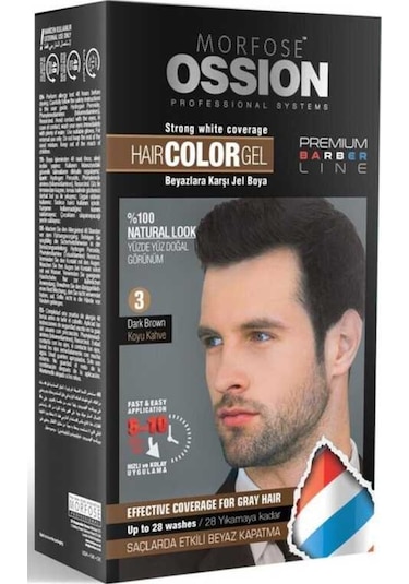 Ossion Premium Barber Erkek Saç Boyası Dark Brown