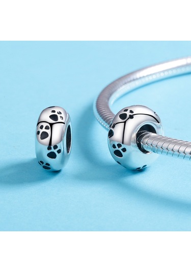 S925 Ayar Gümüş Pet Baskı Elmas Boncuk Dıy Bilezik Aksesuar Çok Renkli