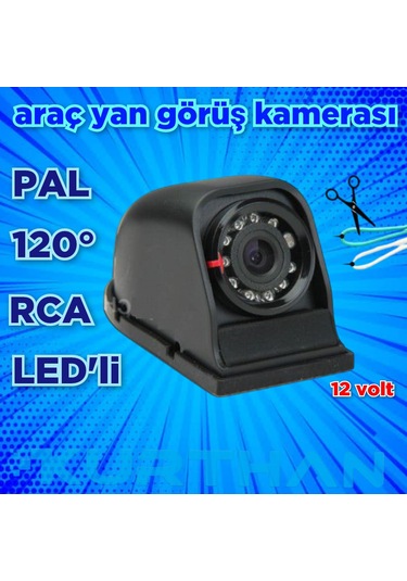Yan Araç Kamerası Panelvan Servis V.b Araçlara Uyumlu 12 Volt
