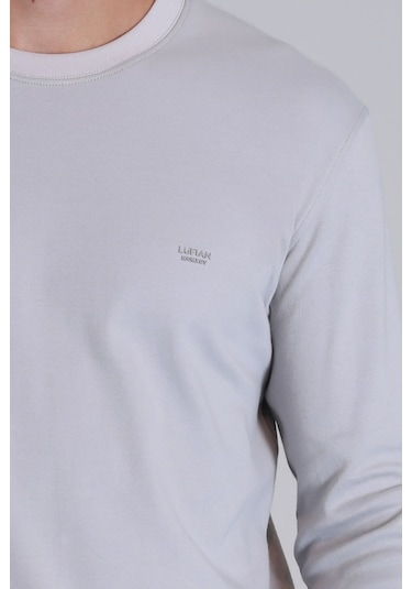 Lufian Erkek Patrıce Uzun Kol T-shirt 112020041 Taş