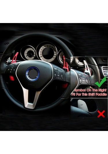 Besthome1 Mavi Renkli Alüminyum Direksiyon Vites Paddle Uzatma - Mercedes İçin