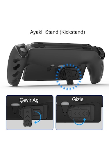 Ps Portal Şok Emici Sert Koruma Kabuğu 360 Derece Koruma, Ayaklı Stand Playstation 5 Portal Uyumlu 1 Adet