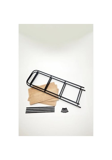 Jumbo 4 Katlı Lüx Metal Ayakkabılık Raf - Dekoratif Stand Siyah