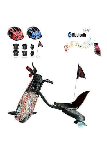 Citymate Drift Car Elektrikli Kaykay Bluetooth Dirift Kar Hoverboard Scooter Koruma Ekipmanı Hediye D07