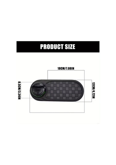 Xuweiwei A-silvery 360 Derece Dönebilir Araç Kaymaz Paspas Telefon Tutucu Ve Otopark Numaraları