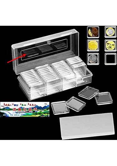 Suntek 40x Para Kapsülleri Para Kutusu Şeffaf Toplayıcı