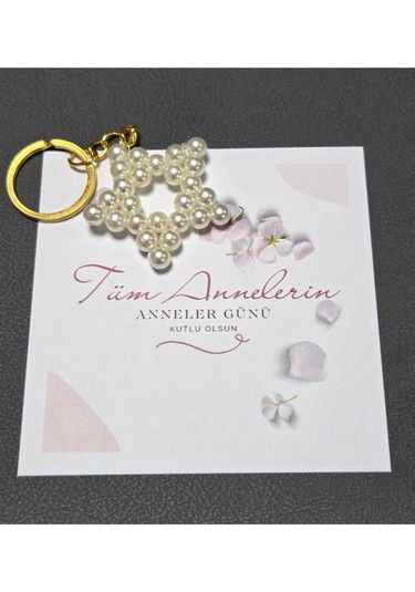 15 Adet İnci Yıldız Anahtarlık Nikah Düğün Kına Nişan Sünnet Hafizlik Vers. 41