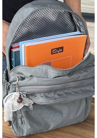 Nemo Bags Gri Orta Boy Okul Çantası