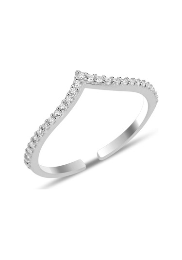 Söğütlü Silver Gümüş Rodyumlu Zirkon Taşlı Alttan Ayarlanabilir Tutku Yüzük