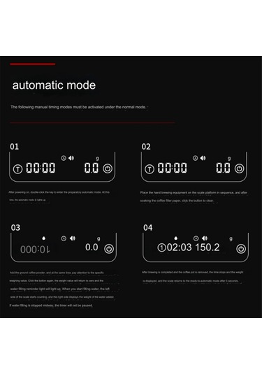 Kahve Ölçeği, 0.1g Hassas Derecelendirme, Taşınabilir Cep Ölçeği Siyah Siyah