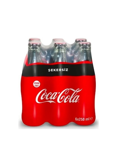 Coca Cola Şekersiz Cam 6 x 250 ML