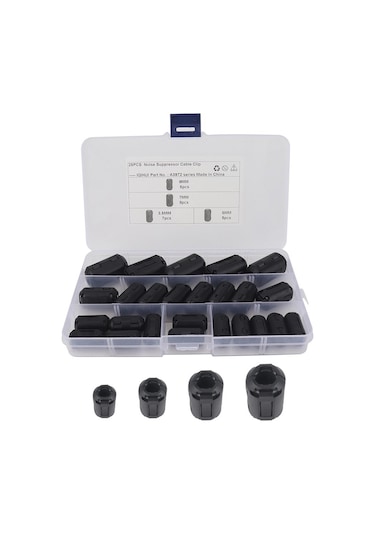 Dinosaurs Ferrit Çekirdek Kit Kablo Klipsi Üzerinde 25 Pcs Klipsi Araba Için Uygun Siyah Filtre