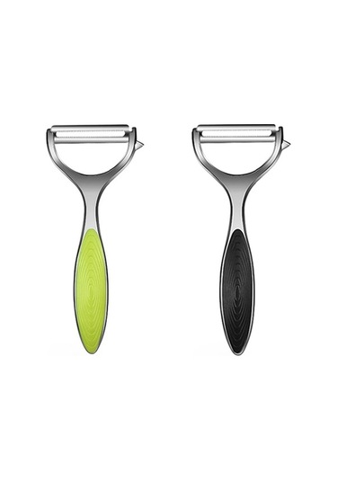 Ulzyvf Tırtıklı -tatlı, Soyucu Soyucu Soyma Siyah Siyah Patates Paslanmaz Mutfak Mordern Meyve İşlevli Ev Çok Cilt Çelik Bitkisel Bıçağı Bıçağı Artefakt Ağız 15x6cm - Dc Siyah