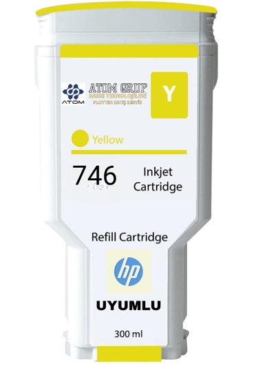 Atom Grup- 746 Hp P2v79a Yellow-sarı Uyumlu. Kartuş 300 Ml