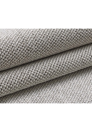 Yumuşak Bukleli Sisal Jüt Salon Oturma Odası Gümüş Renkli Yuvarlak Halı