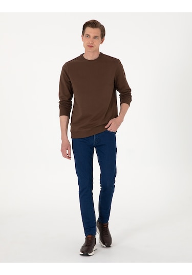 Pierre Cardin Erkek Kahverengi Sweatshirt 50314054-vr029 Kahverengi