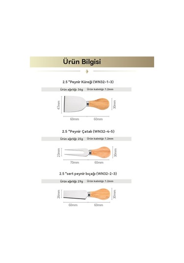 Jian Fan Paslanmazçelik Peynir Bıçağıseti Futfak Pişme Bıçağıev Tereyağlıpir Bıçıahşap Kutu 5 Adet Ahşap
