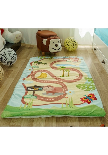 Zooturak Peluş Çocuk Matı Maymun Monki 100cm x 150cm