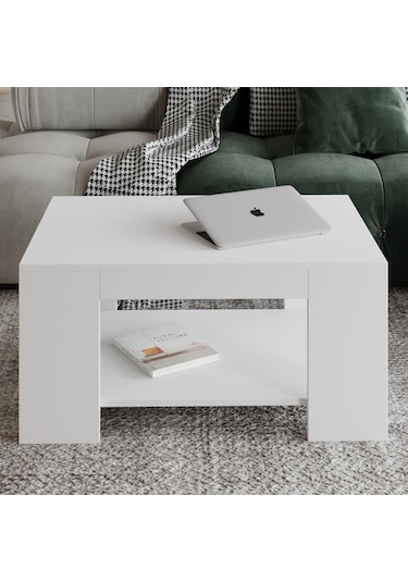 Lina Orta Sehpa – Modern Minimal Tasarım Beyaz