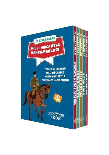 İz Bırakanlar - Milli Mücadele Kahramanları Seti - 5 Kitap Takım - Eda Bayrak - Yediveren Çocuk