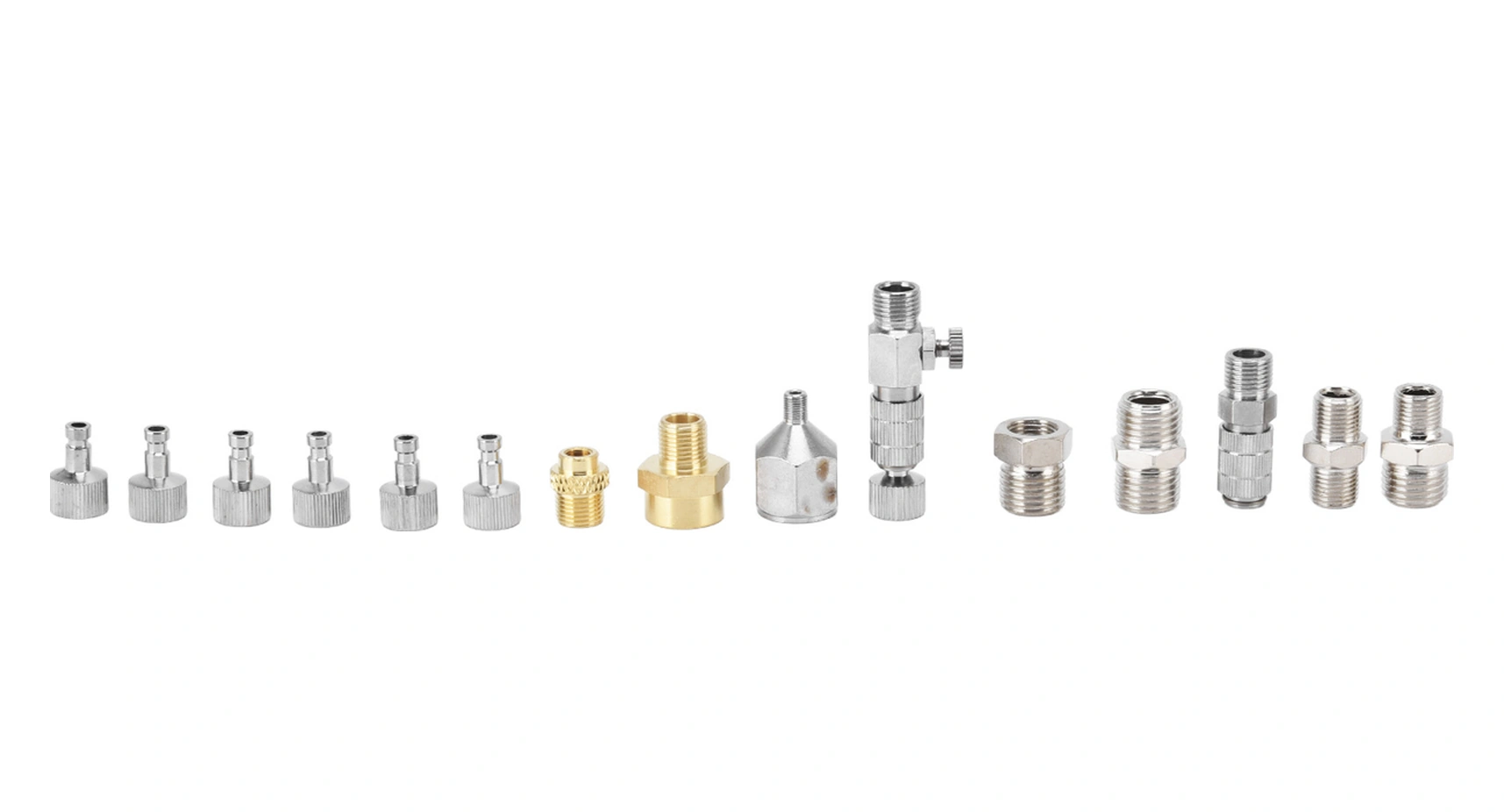 Geeroyoo Stainless Steel Hava Fırçası Adaptör Seti 15 Parça - Hızlı Bağlantı, Çeşitli Bağlayıcılar, Çoğu Markaya Uyumlu, Zaman Ve Enerji Tasarrufu