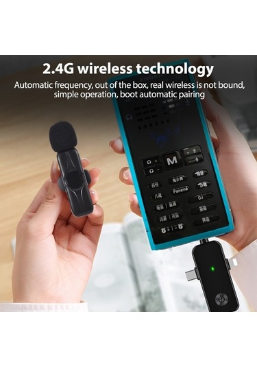 Novahub Profesyonel Kablosuz Lavalier Mikrofon - 2.4ghz, Dsp Gürültü Azaltma, 20m İletim, Telefon/bilgisayar İçin