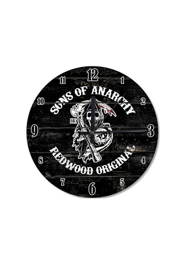 Sons Of Anarchy Akarlı Duvar Saati (407684895) Beyaz - Siyah