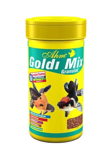 Amore ve AHM Goldy Mix 1000ml Japon Balık Yemi, Vitamin