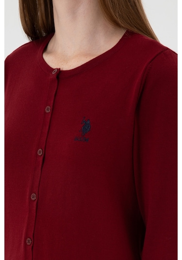 U.s. Polo Assn. Kadın Bordo Hırka Triko 50313624-vr014 Bordo