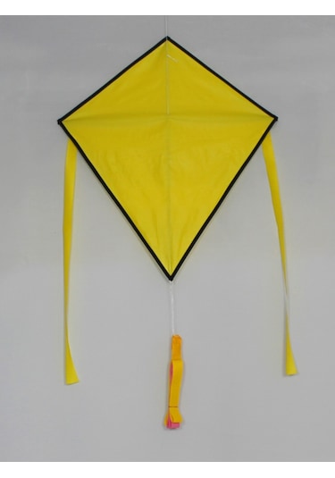 Kumaş Çerçeveli Elmas Uçurtma - Düz Renk