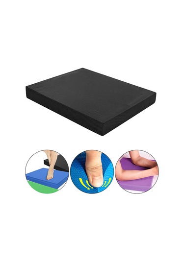 Suntek Denge Pedi Eğitmen Yoga Mat Köpük Esneme Siyah