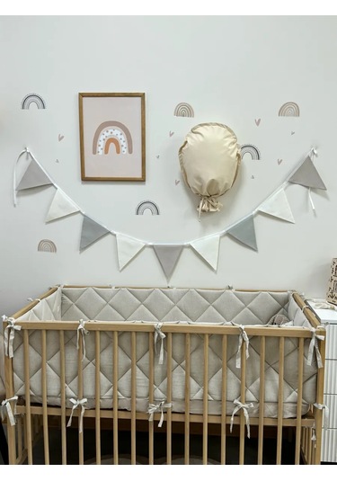 Mamibro Kumaş Bayraklı Işık Zinciri 166725422 Çok Renkli