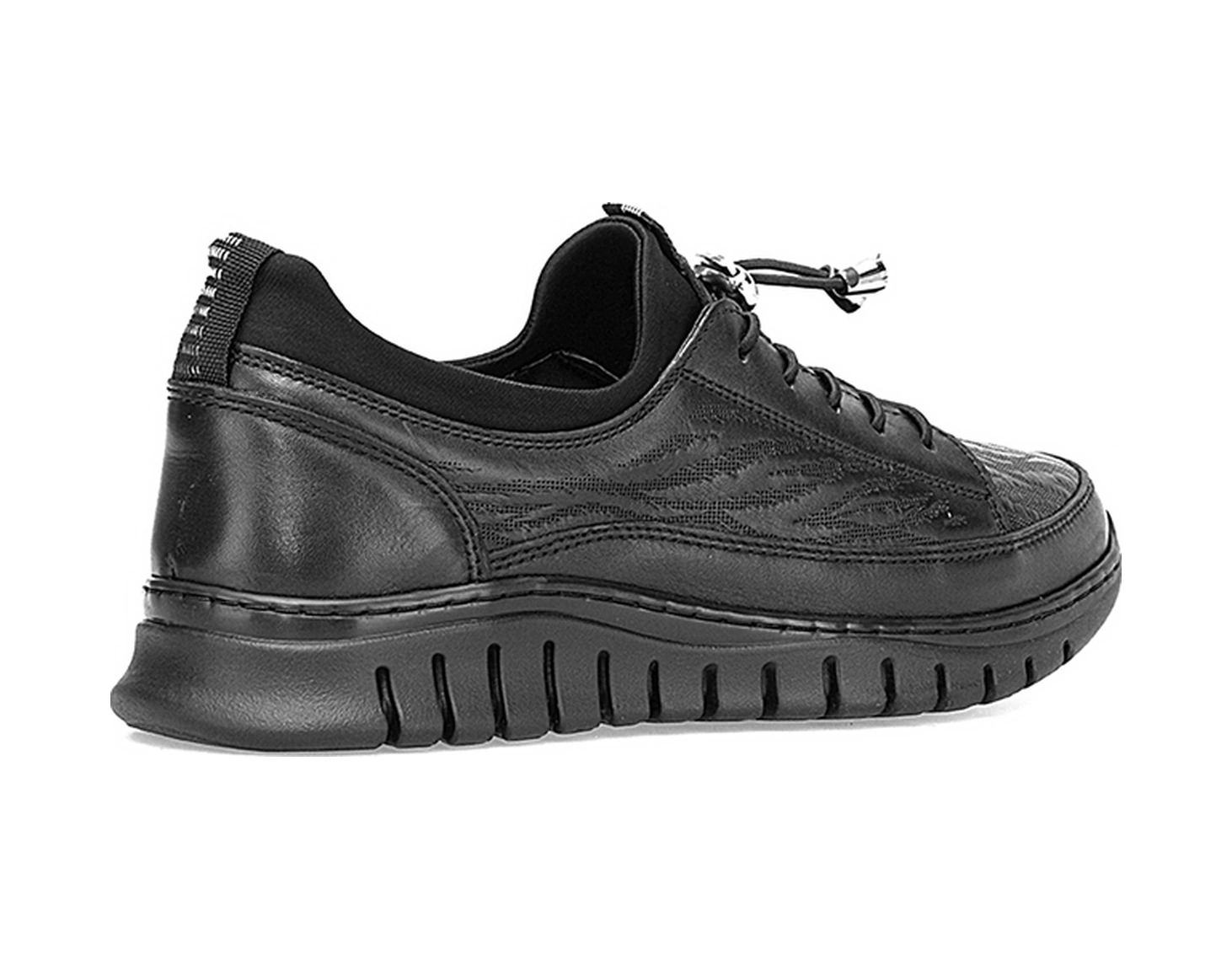 Voyager Z508 Kadın Hakiki Deri Casual Ayakkabı Siyah Siyah