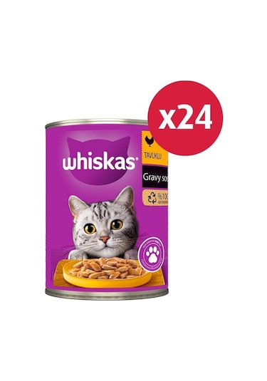 Whiskas Tavuklu Konserve Kedi Maması 400 Gr 24x
