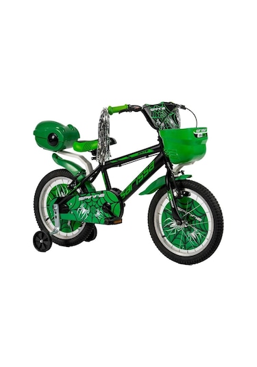 Sarissa Spinne 20 Jant 6 Ve 10 Yaş Çocuk Bisikleti Yeşil + Yan Destek Tekeri Yeşil