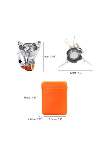 Dofolink Taşınabilir Fırıncı - Çıkışlı Mini Kamp Ocağı, Elektrikli Ateşleme, Katlanabilir Tasarım, Aluminium Ve Paslanmaz Çelik, Güneş Rengi Gümüş