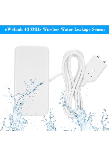 Konesam Wl-878w 433mhz Su Tespit Sensörü - Dc12v Kablosuz Sızıntı Alarmı Alarm Anahtarı Veya Sonoff Ağ Geçidi Gerektirir