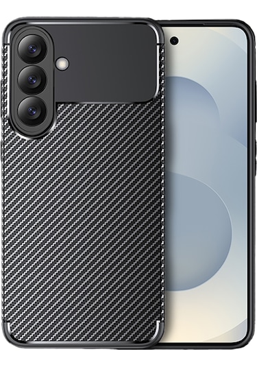 Samsung Uyumlu Galaxy S26 Kılıf Elde Kaymayan Kamera Korumalı Silikon Siyah