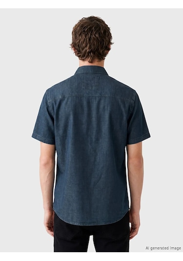 Lc Waikiki İndigo Regular Fit Erkek Jean Gömlek