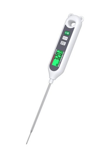 Yaozixa Habotest Ht690 Beyaz Akıllı Gıda Sıcaklık Ölçer, Pişirme Ve Mangal İçin Hızlı Okuma, -50 C/+300 C Aralığı, Cr2032 Pil Pil İle Gönderilmez