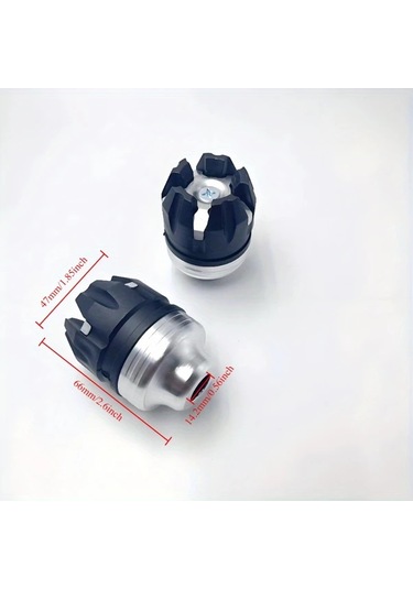 Cloudstore 2 Parça Gümüş Alüminyum Motosiklet Fork Çerçeve Korumaları - Sokak Motosikletleri, Moped Ve Skuterler İçin - Şok Emici Düşmeye Karşı Tekerlek Koruyucu