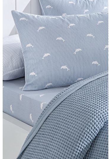 Puffy Arte Çift Kişilik Pike Takımı - Mavi