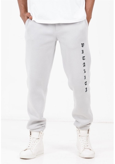 Jahr Marc Baskılı Oversize Gri Erkek Eşofman Altı Gri